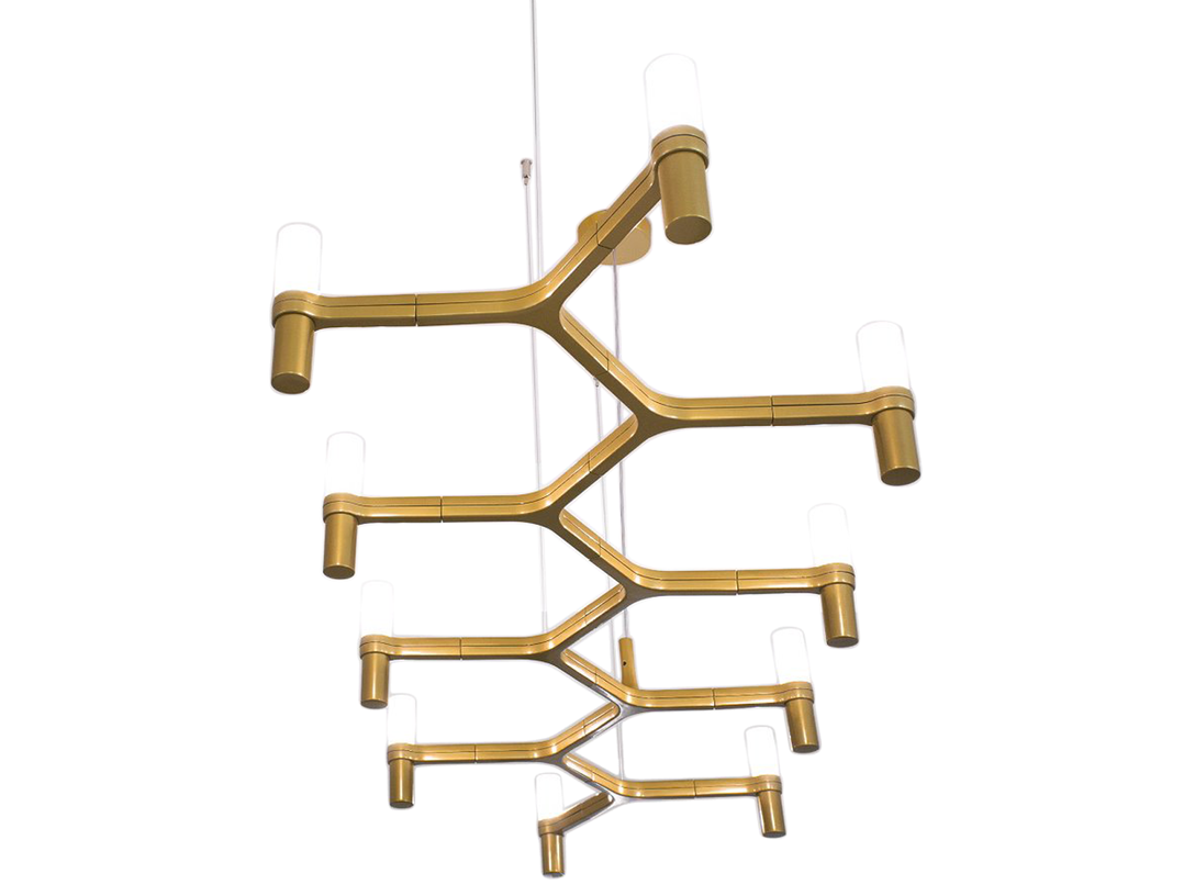 Lampa wisząca Nemo Crown plana linea , kolor złoty, materiał aluminium